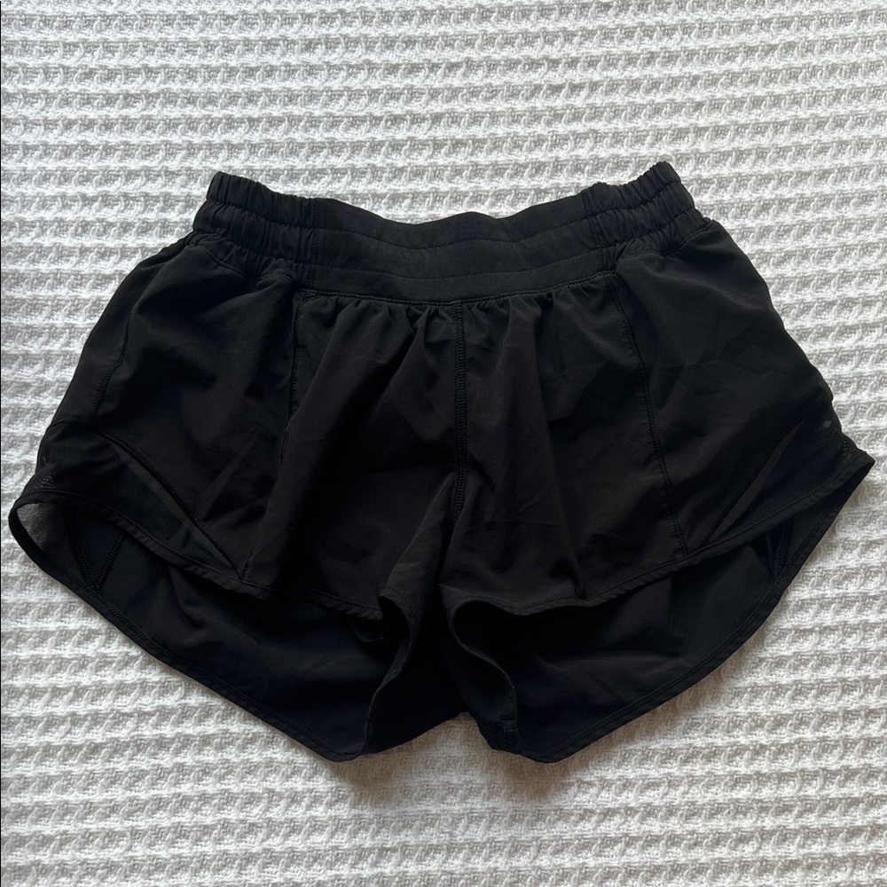 Black Lululemon Hotty Hot Shorts